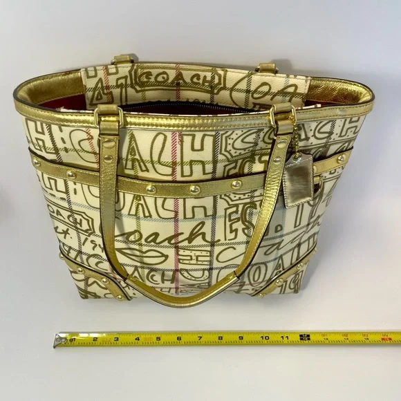 Coach Gold Logo Purse (H) - Picture 6 of 6